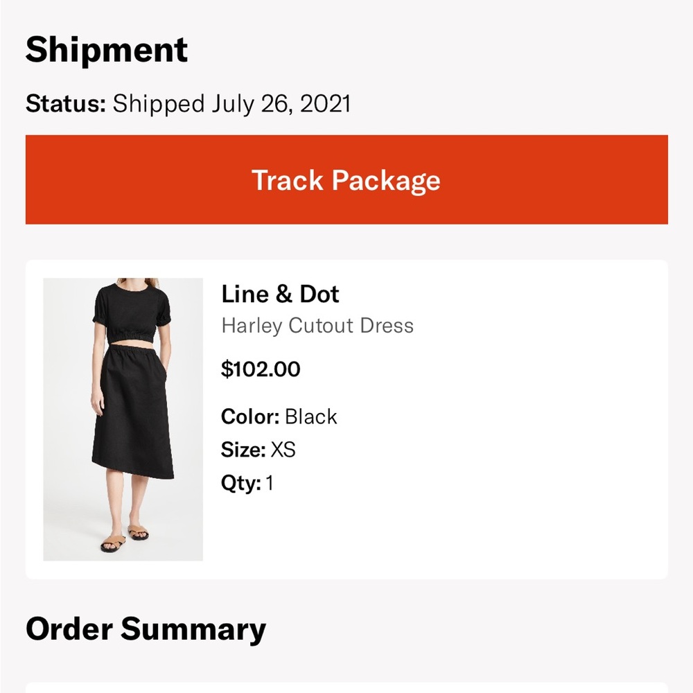 Line & Dot Black A-Line Midi Dress